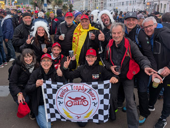 Manu and his team on the Isle of Man